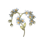 Michael Michaud Forget Me Not Metal Brooch