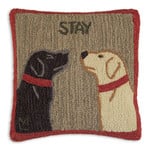 Stay - Wool Hooked Pillow