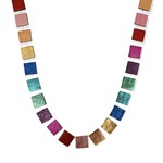 Iskin Sisters Long Rainbow Leather Necklace Square