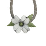 Sarah Cavender Metalworks Dogwood Flower Metal Mesh Necklace