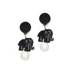 Michaela Malin Ellie Elephant Clip Earrings