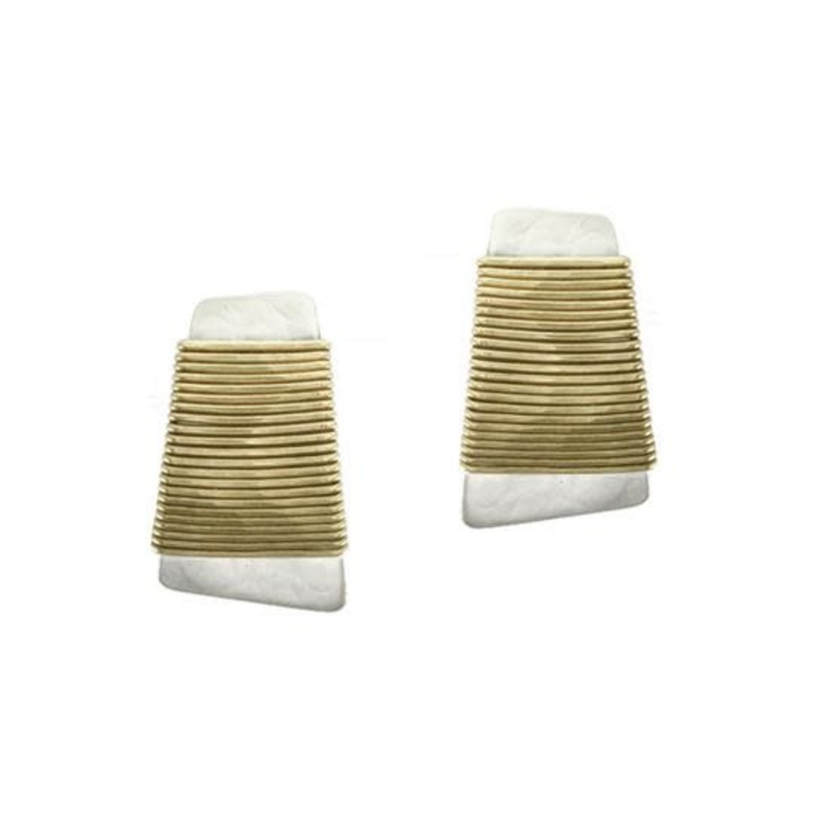 MARJORIE BAER ACCESSORIES INC Wire-Wrapped Tapered Rectangle Clip Earring
