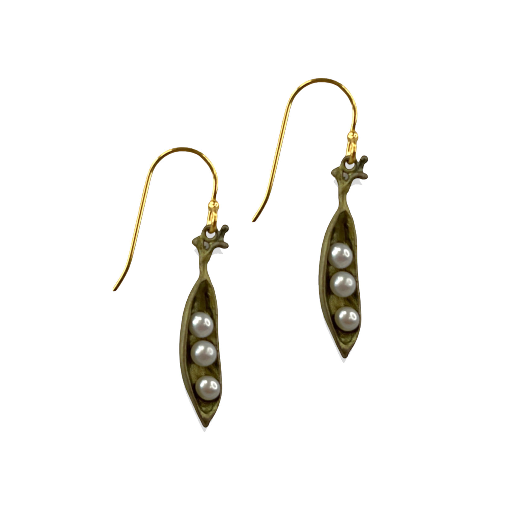 Petite Pea Pod Drop Earrings