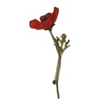 Red Poppy Brooch Pin