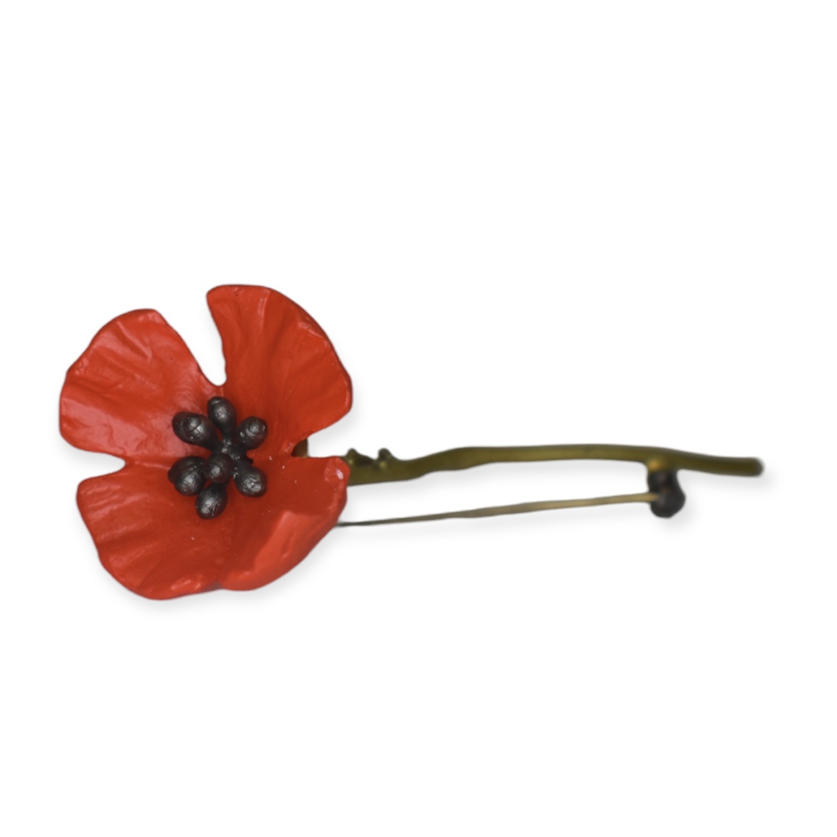 Michael Michaud Red Poppy Brooch