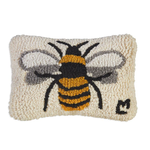 Lone Bee - Hooked Wool Pillow