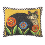 PEKING HANDICRAFT,INC Penny Flower Cat Hook Pillow