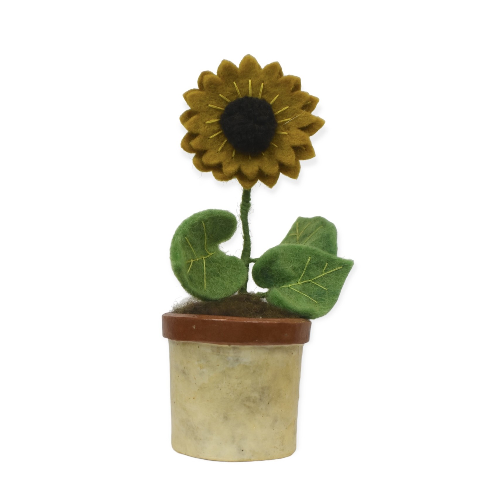 DZI Flower Pot with Felt Plant