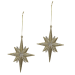 OPTION 2 Set of 2 Moravian Gold & Silver Stars Ornaments