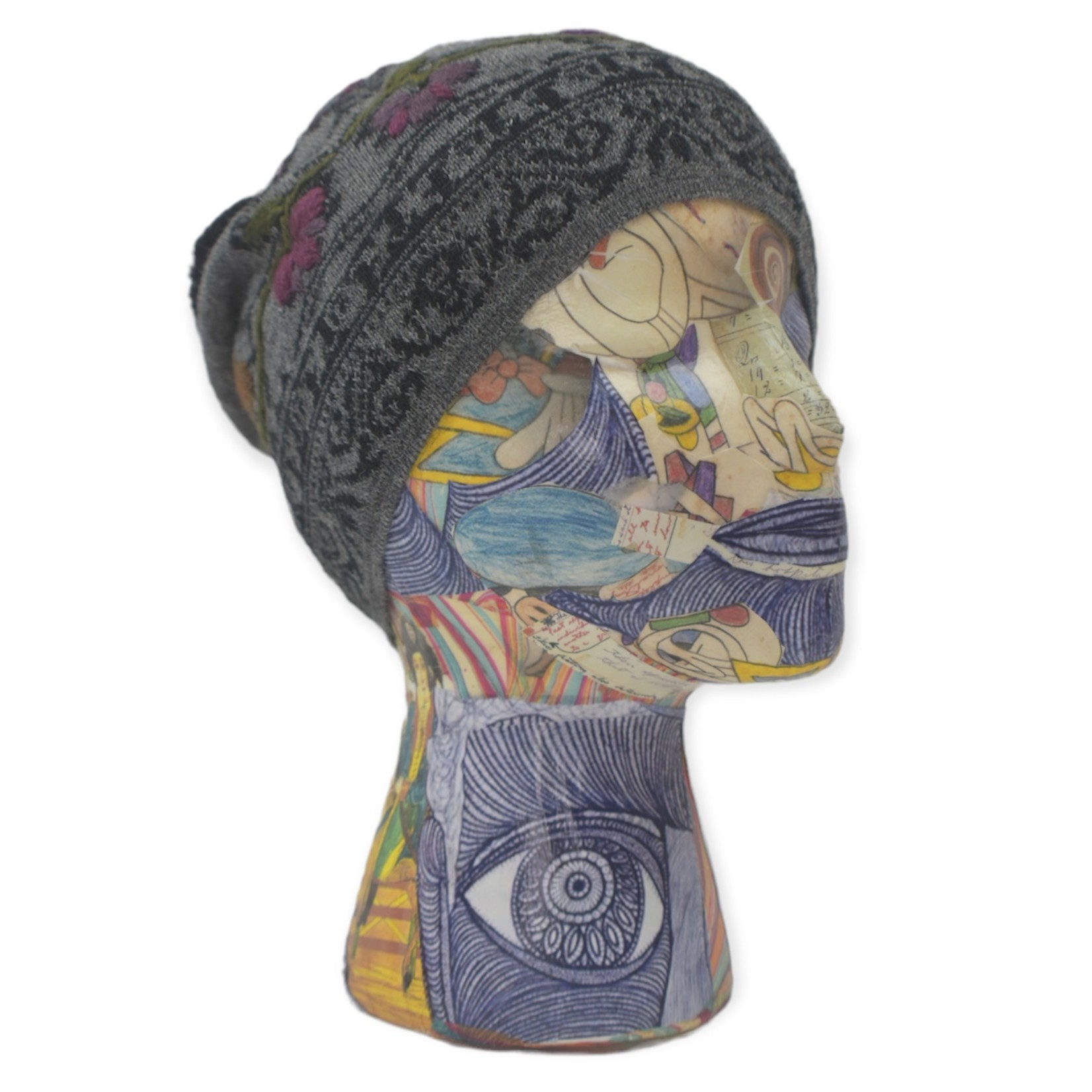 Embroidery Hat with Pom-Pom