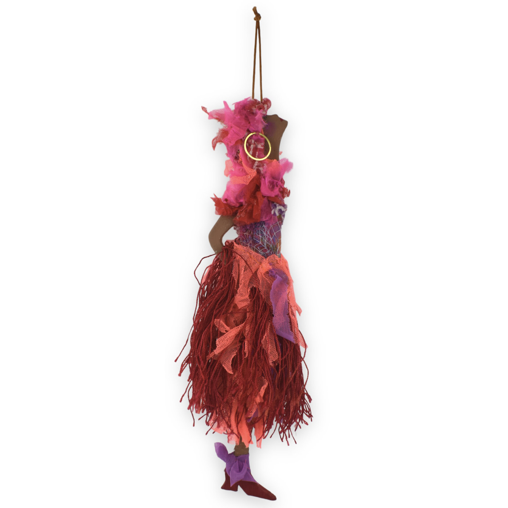 Nita Angeletti Fashionista Flapper Girl Coral & Pinks