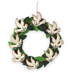 Stitch By Stitch Large  Wreath with White Doves