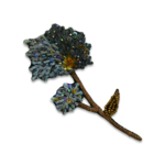 Ruffle Flower Brooch Pin