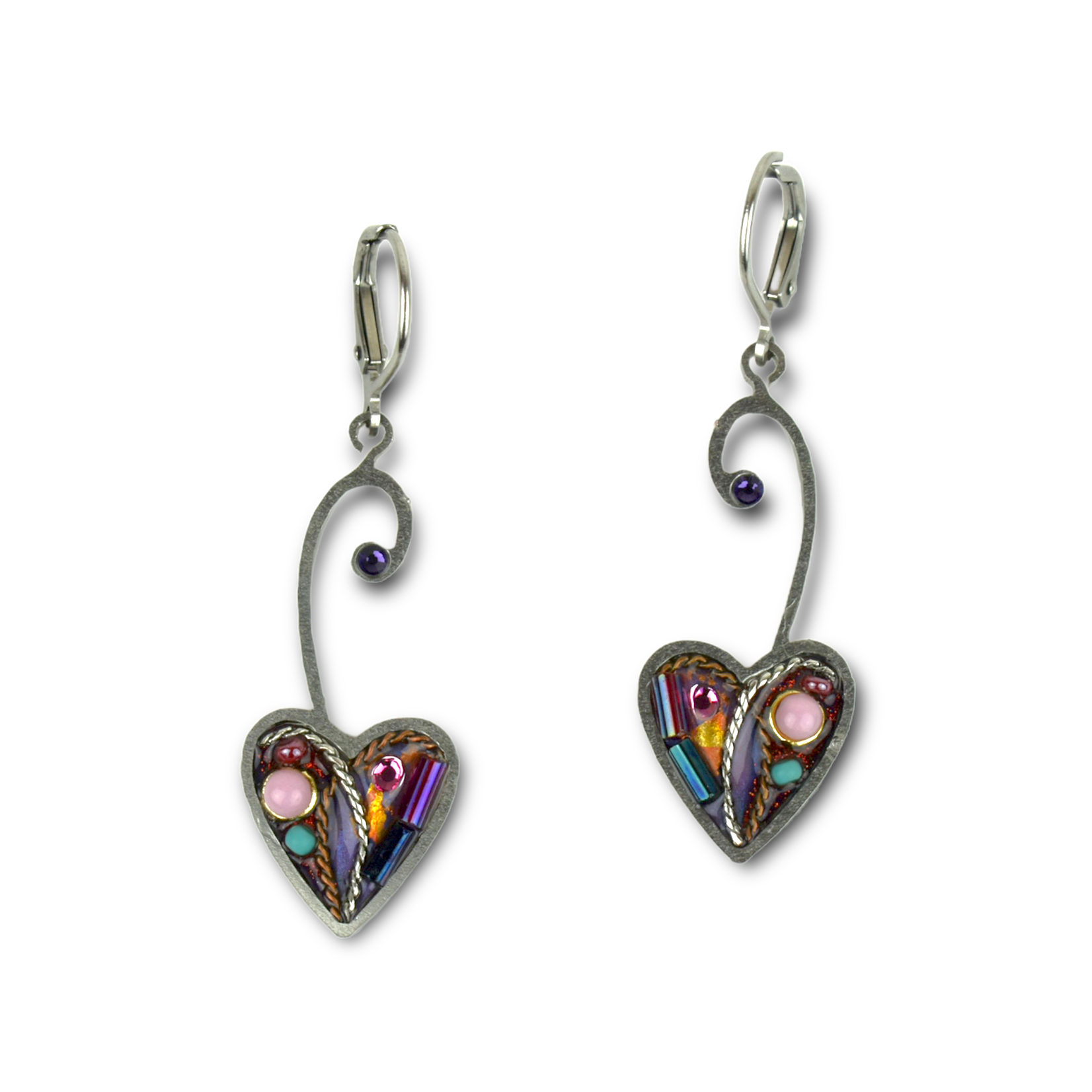 seeka jewelry & judaica Acrylic Heart Earrings