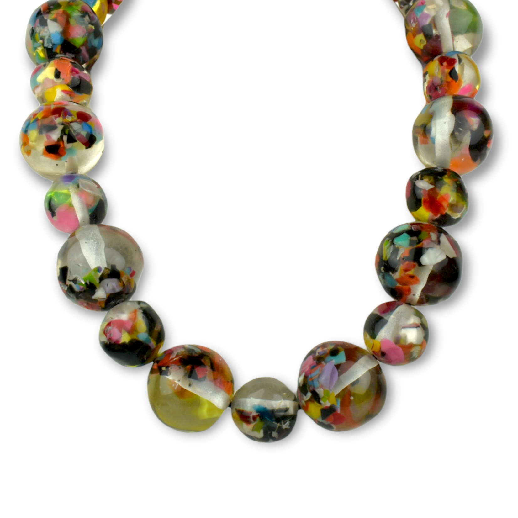 Atelier 1701 Giant Flecked Resin Marble Necklace