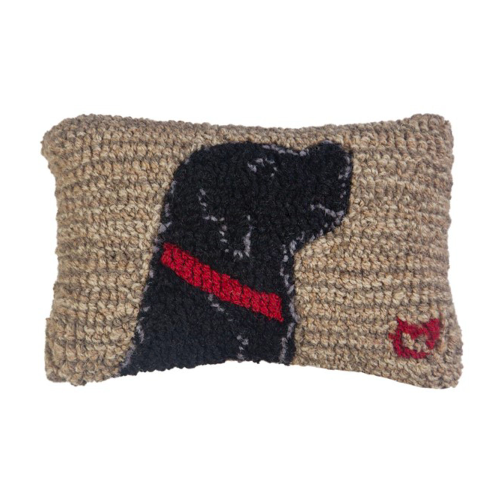 Begging Lab - Wool Hooked Pillow
