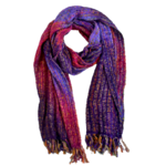 Elegant Additions Inc. Woven Silk Magenta/Purple Gradient Scarf