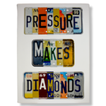 Matt Black Pressure Makes Diamonds License Plates