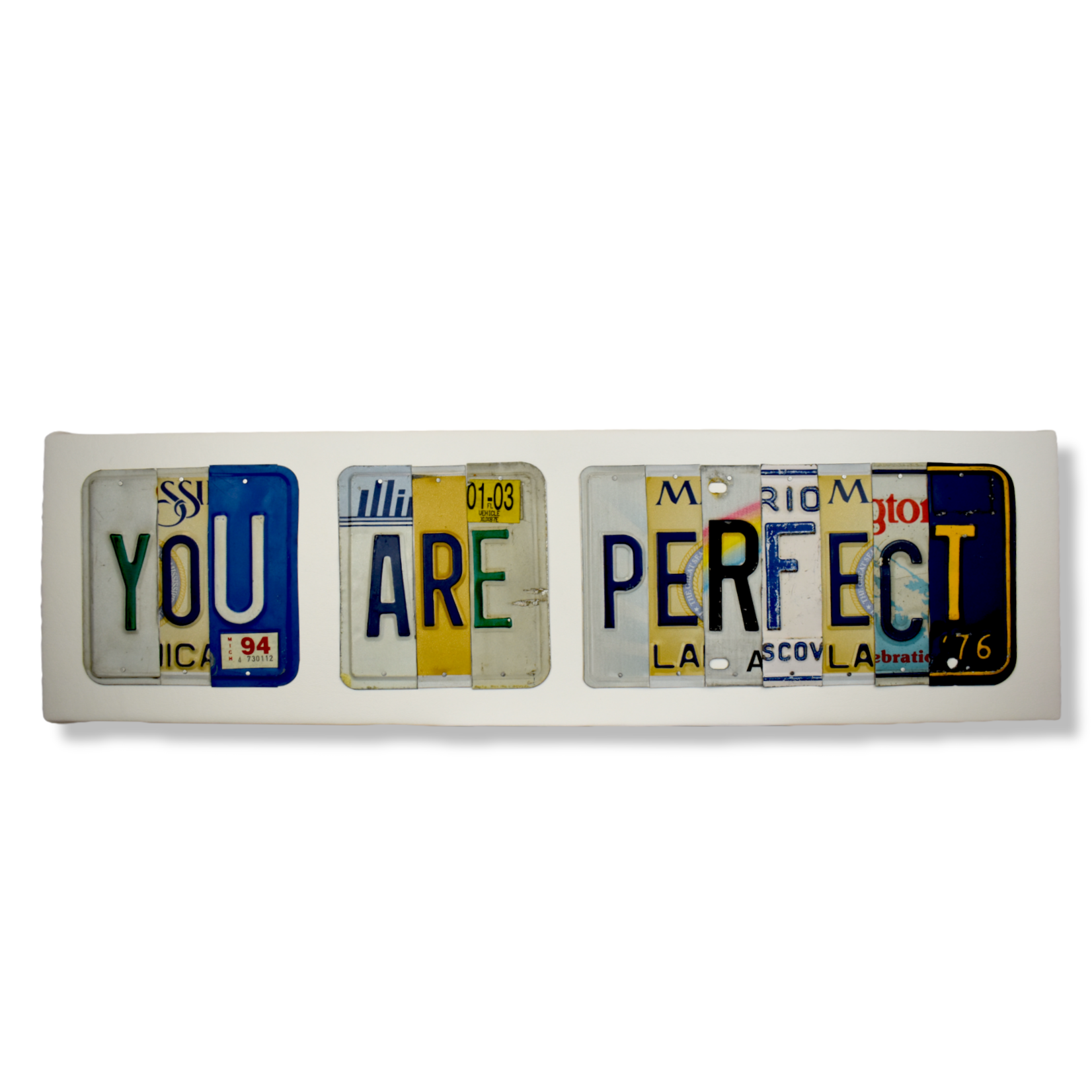 Matt Black You Are Perfect License Plates