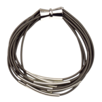 Piano Wire Sliding Tube Accents Bracelet