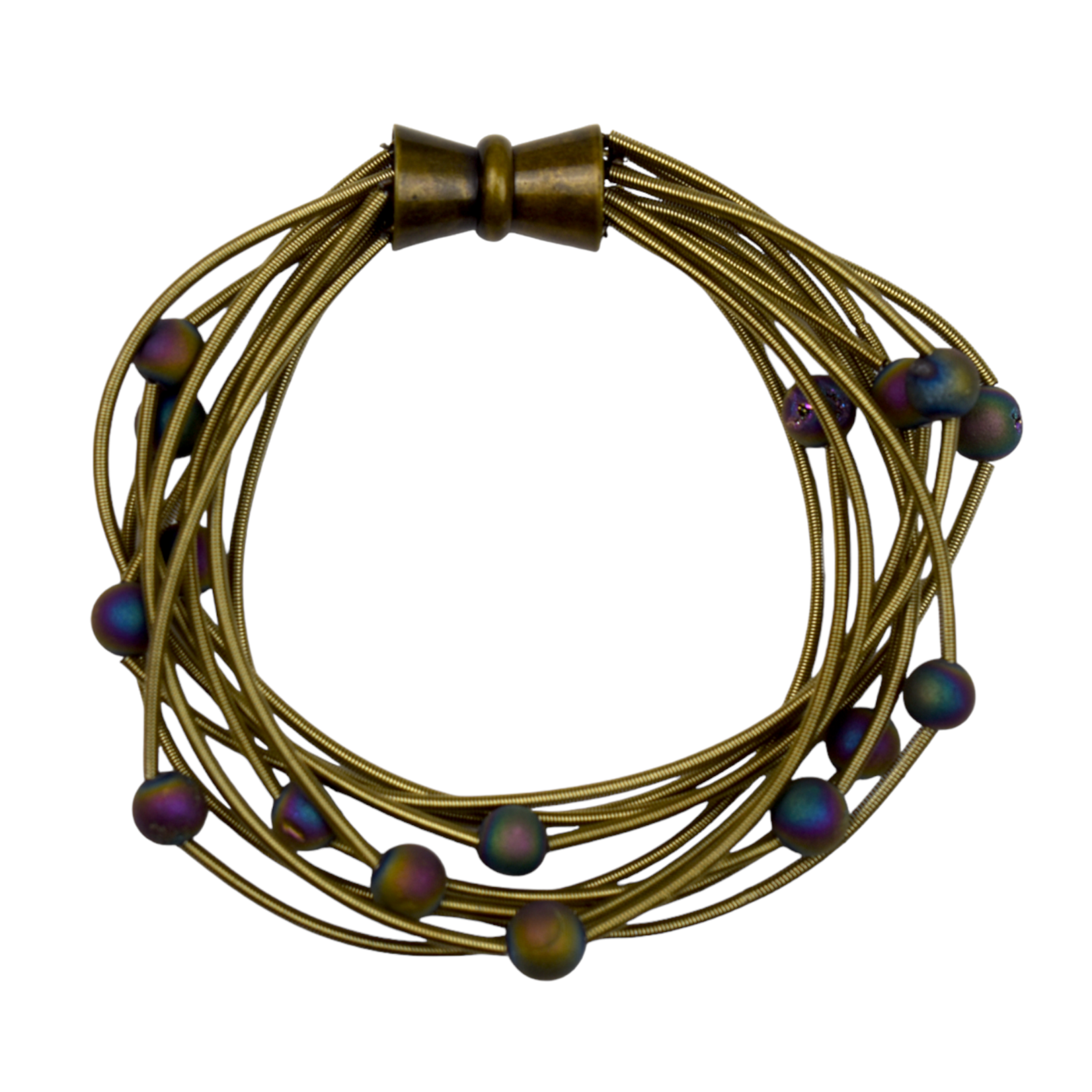 10 Layer Bracelet Iridescent Geode