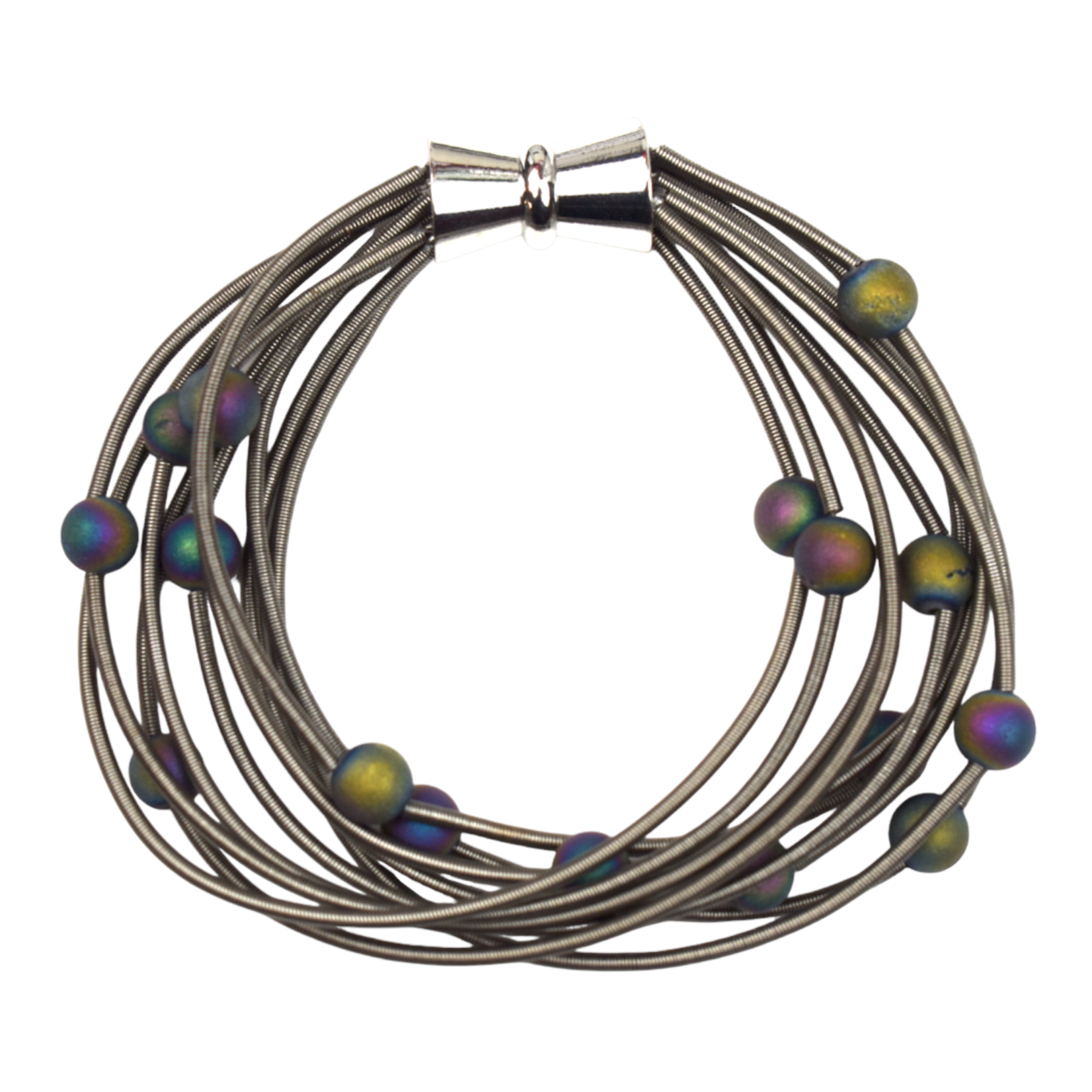 10 Layer Bracelet Iridescent Geode