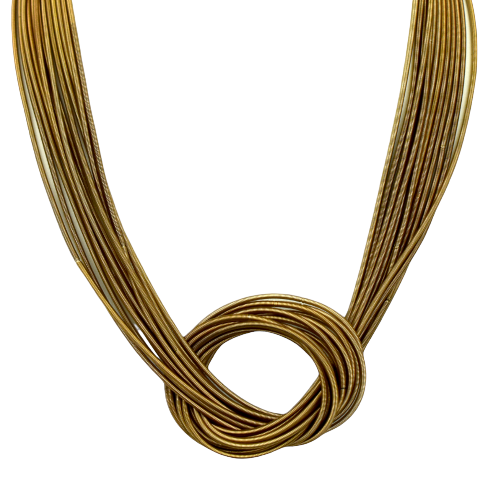 Mixed Metal Piano Wire Knot Necklace