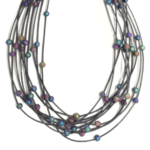 Piano Wire 10 Layer Geode Necklace