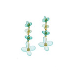 Hydrangea 4-Stone Drop Post Earrings