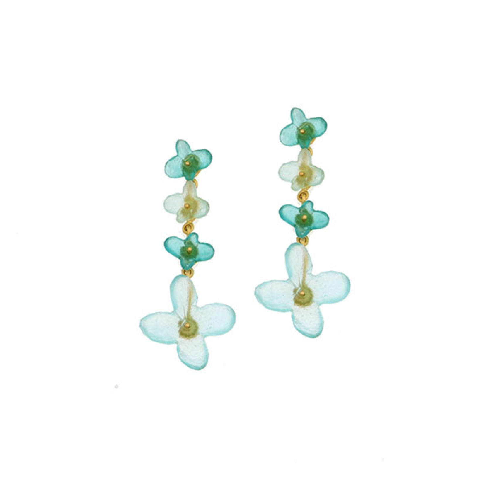 Michael Vincent Michaud Hydrangea 4-Stone Drop Post Earrings