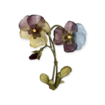 Michael Michaud Pansies Two Flower Brooch