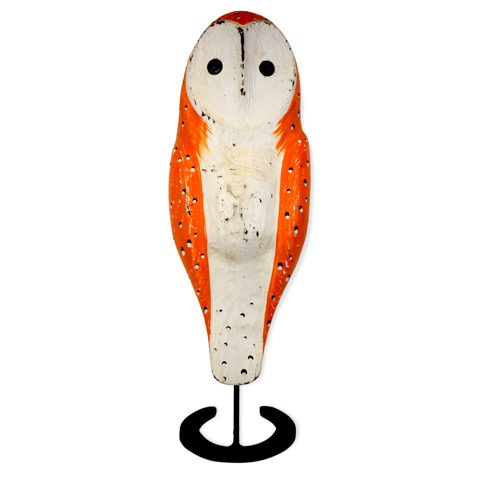 Wooden Owls on Horseshoe