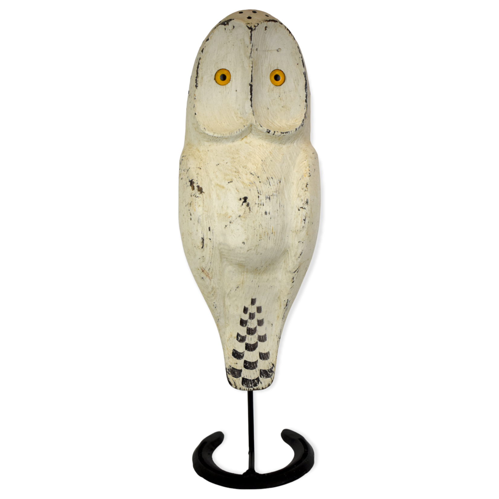 Wooden Owls on Horseshoe