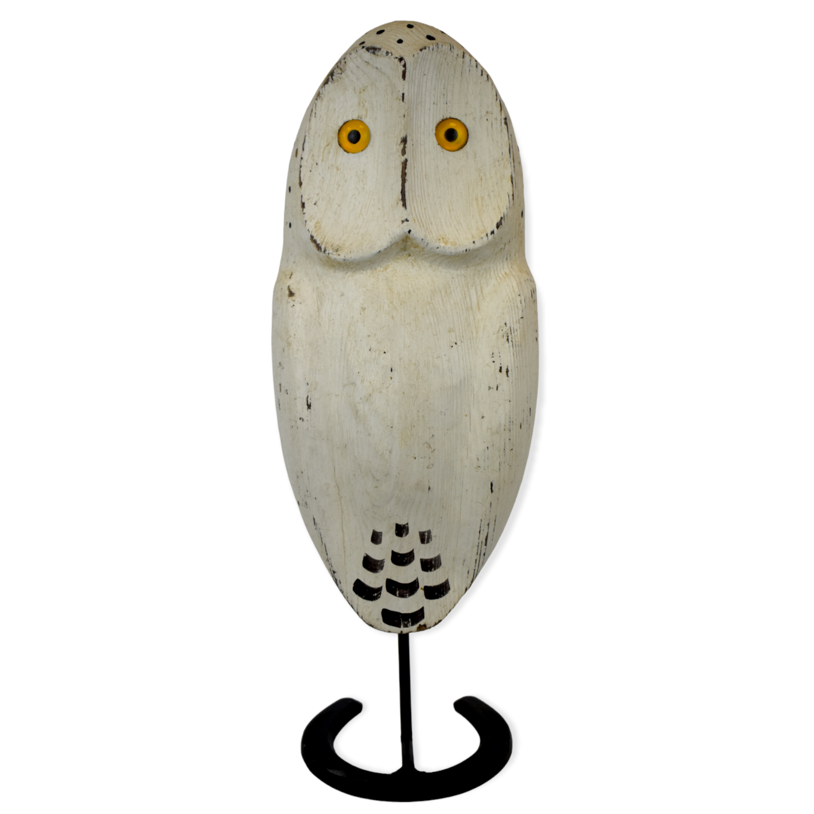 Wooden Owls on Horseshoe