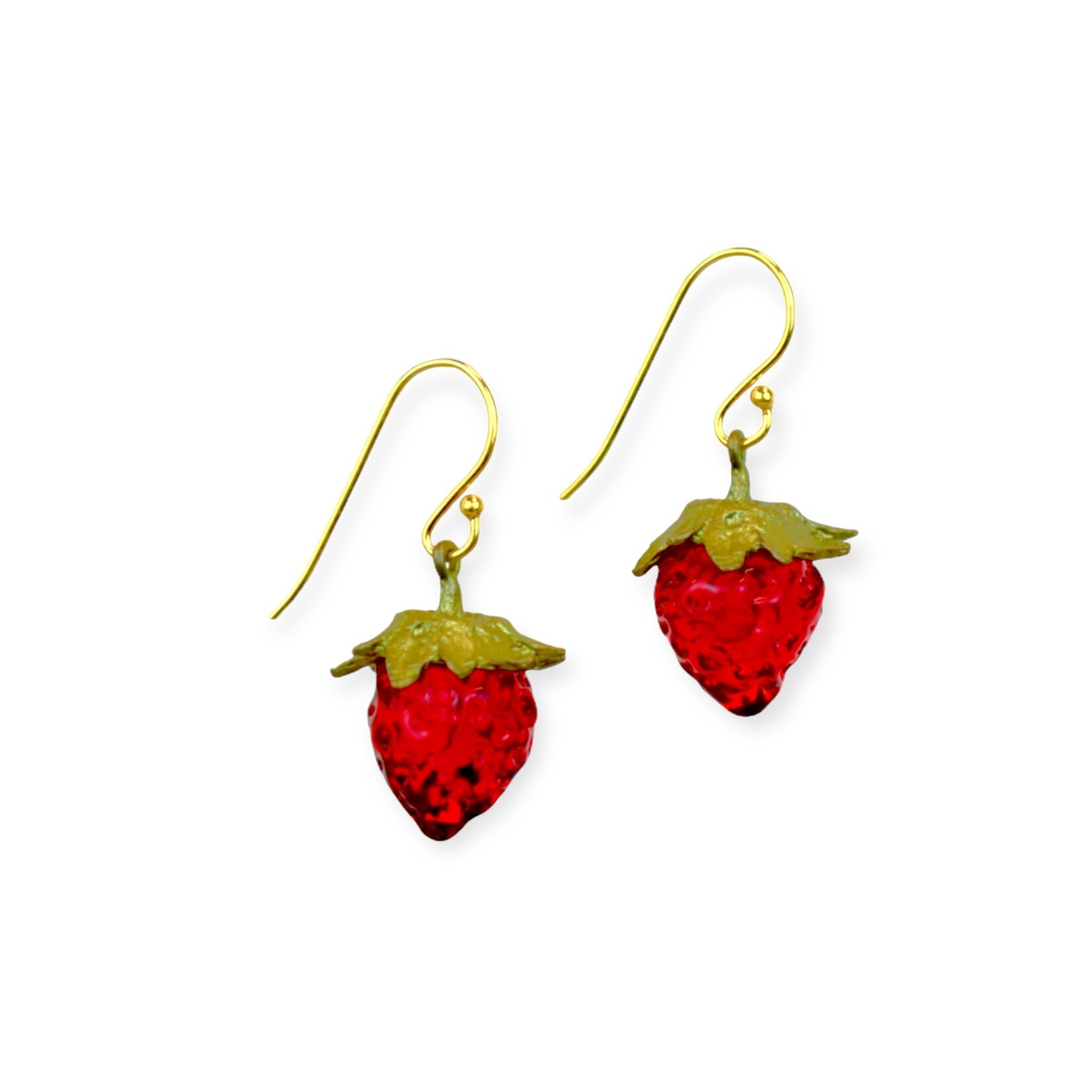 Spring Strawberry Dainty Wire Earrings
