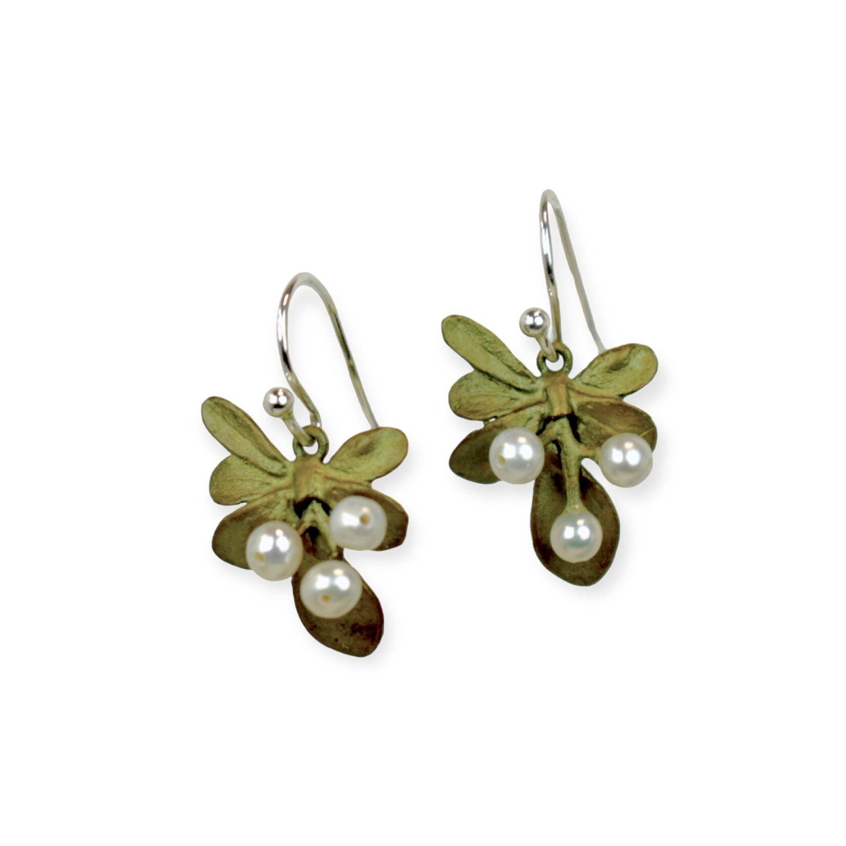 Michael Michaud Barberry Pearl Wire Earrings