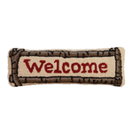 Welcome on Birch - Wool Hooked Pillow