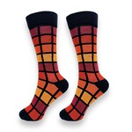 Subway Grid Socks Black/Red