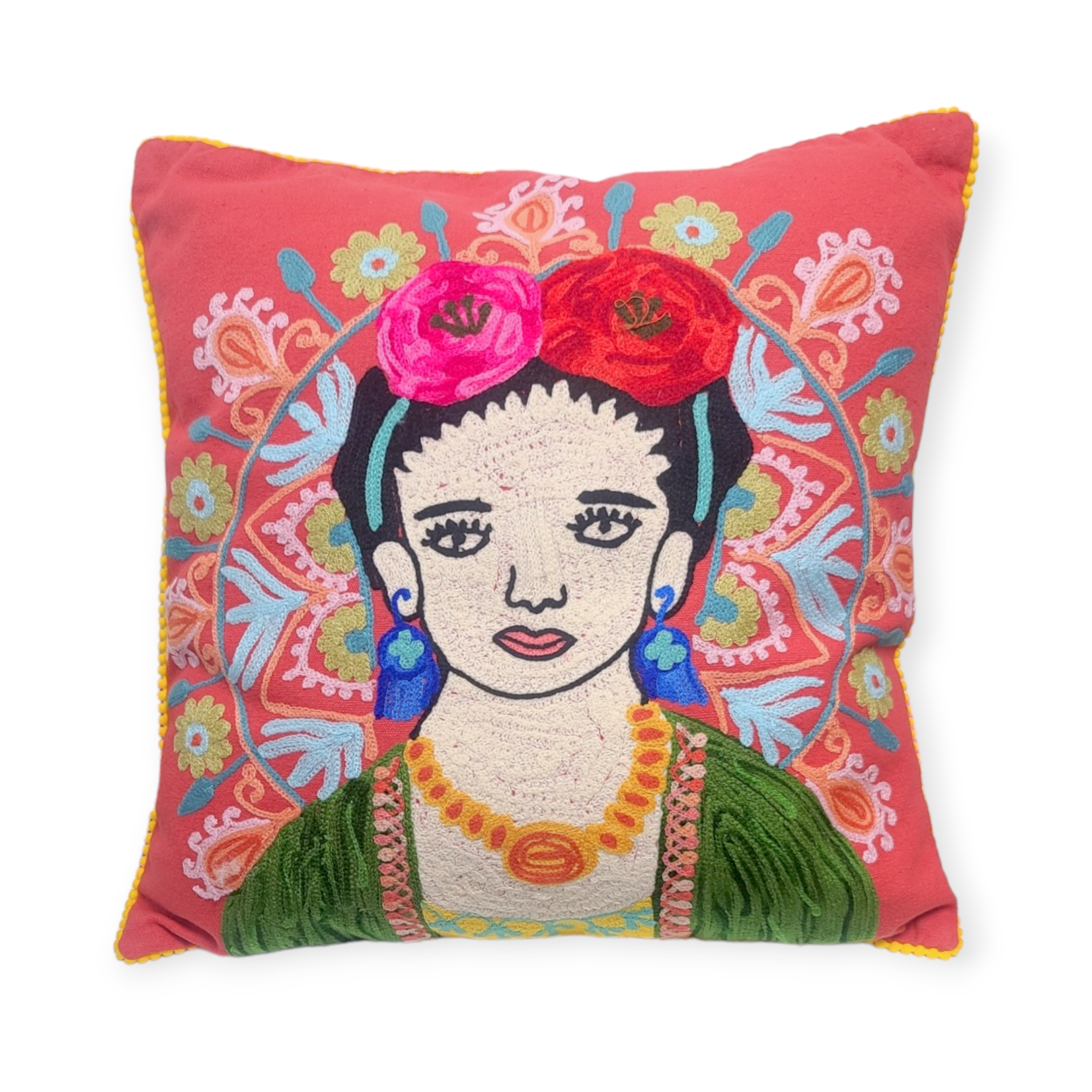 Karma Living Women of the Universe Embroidered Pillow