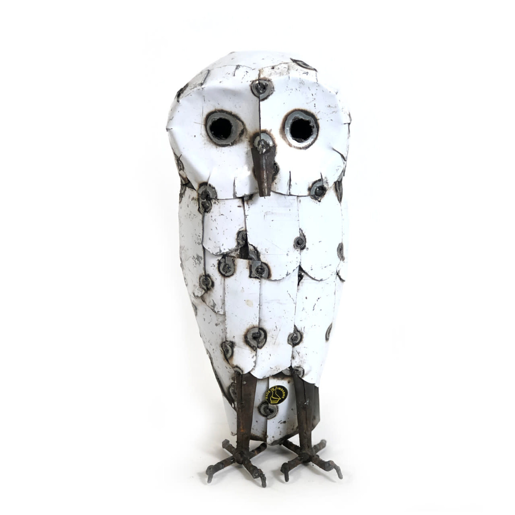 Mbare LTD Recycled Metal Snowy Owl
