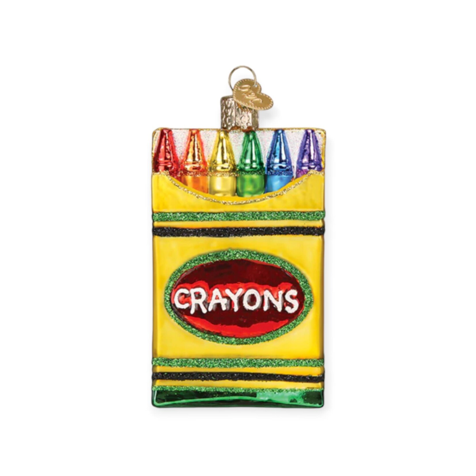 Old World Christmas Box of Crayons Glass Ornament