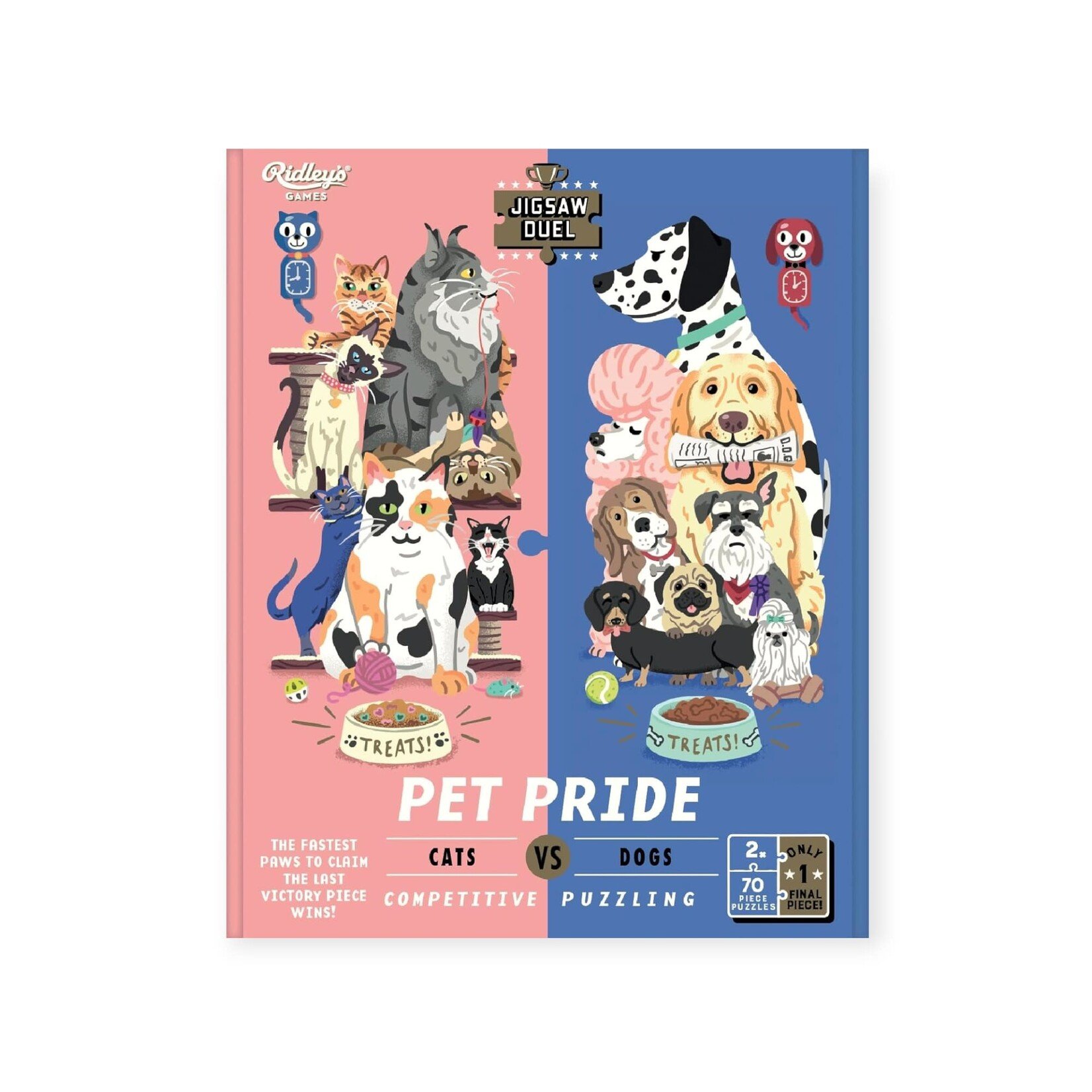 Chronicle Books Pet Pride 70 Piece Jigsaw Duel