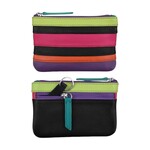 Stripes Coin Purse with Key Ring