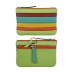 Stripes Coin Purse with Key Ring