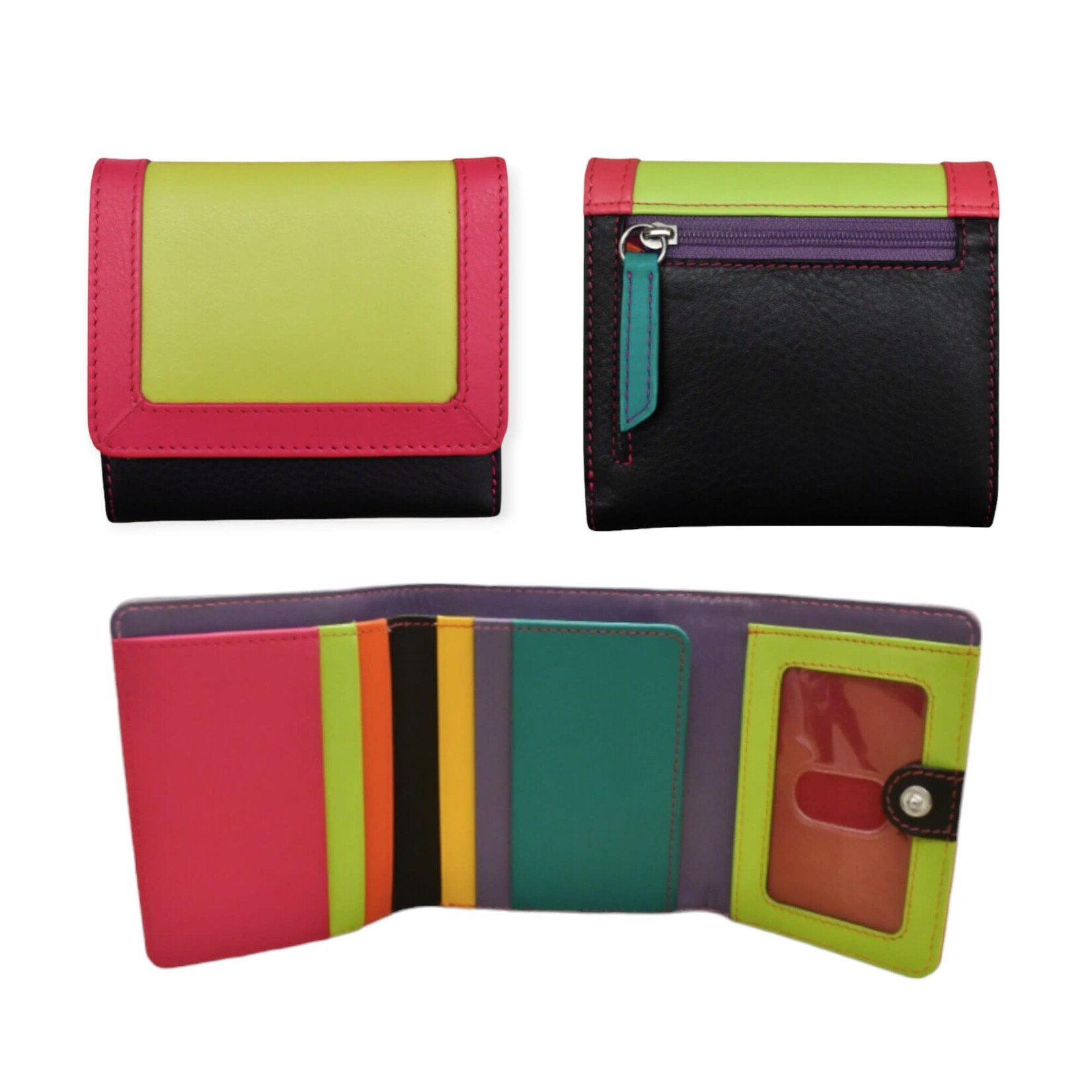 Multi Color Tri-Fold Wallet