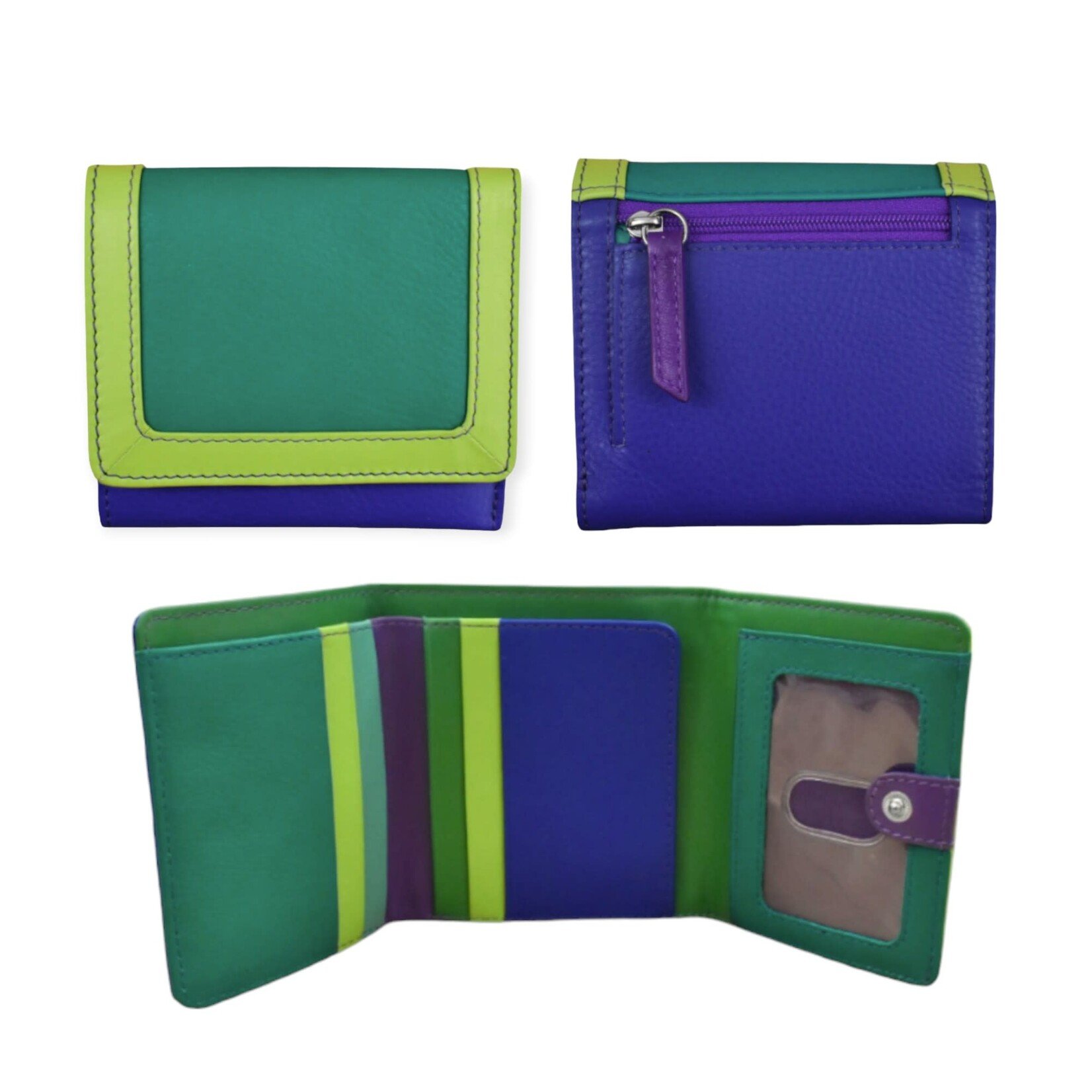 Multi Color Tri-Fold Wallet