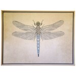 Blue Dasher Dragonfly Thread Art