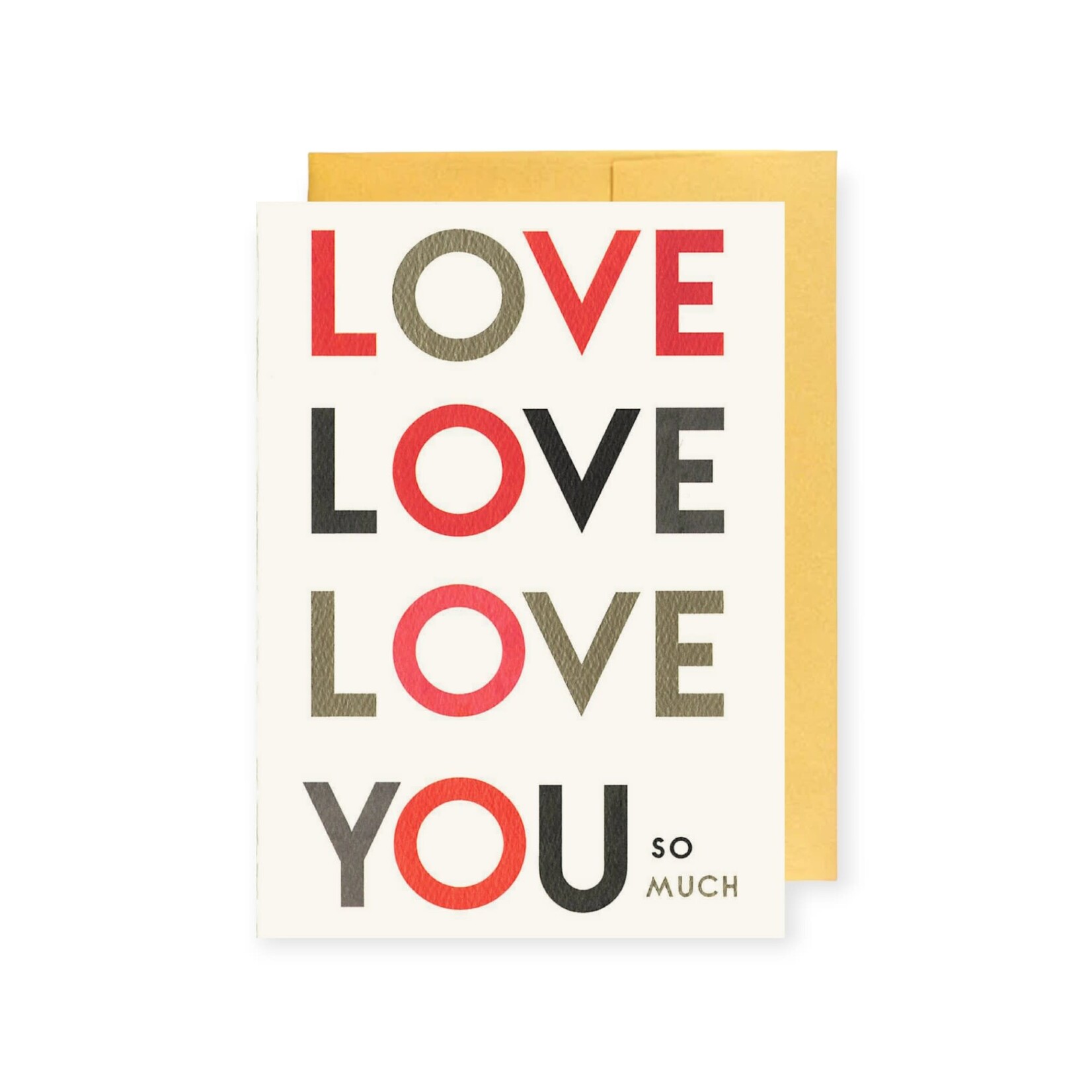 Calypso Cards Love Love Love You Foil Valentine Card