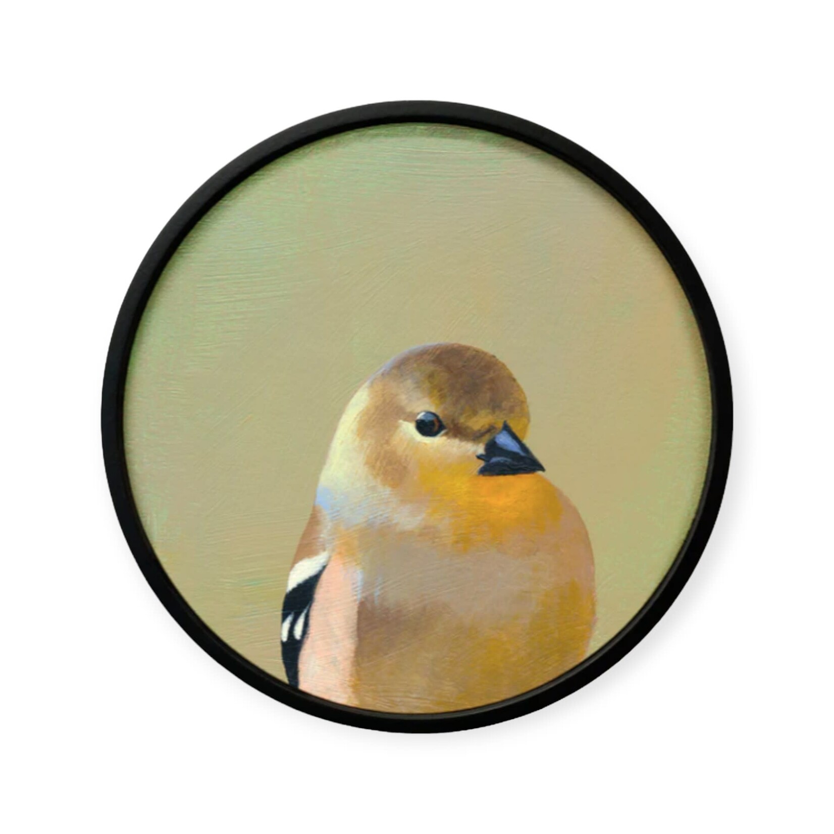 The Mincing Mockingbird Goldfinch Round Wall Art