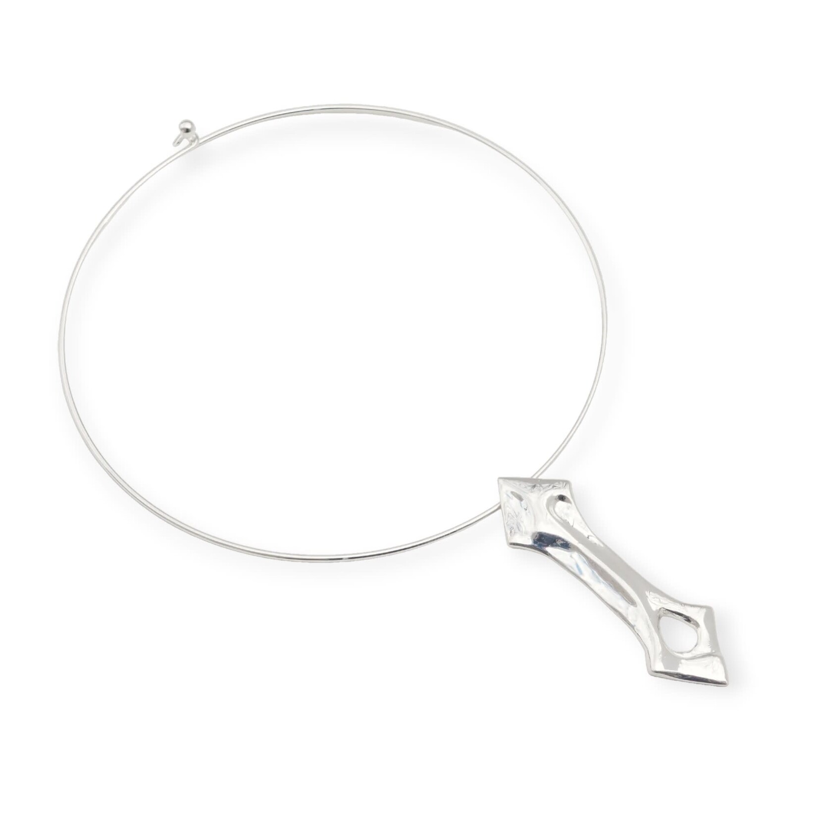 Amatostyle Fortitude Double Arrow Choker Silver